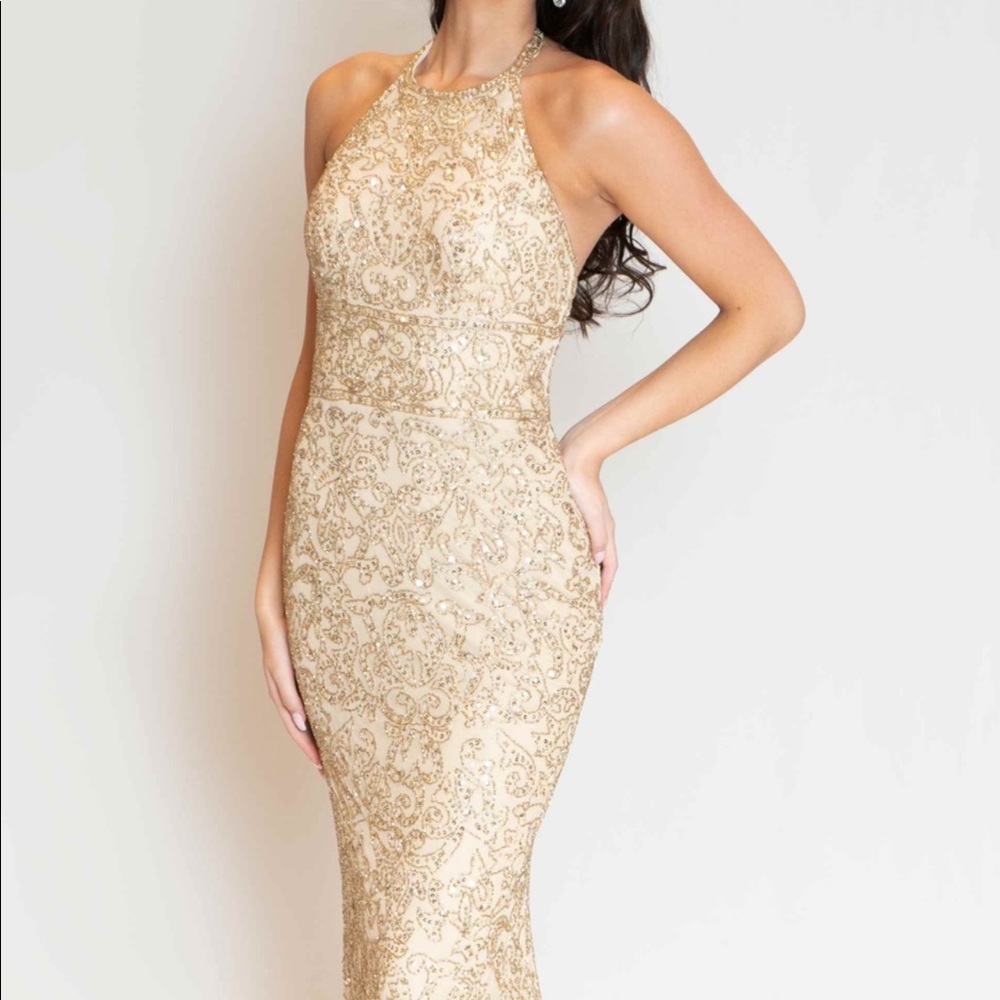 Champagne Sherri Hill Dress